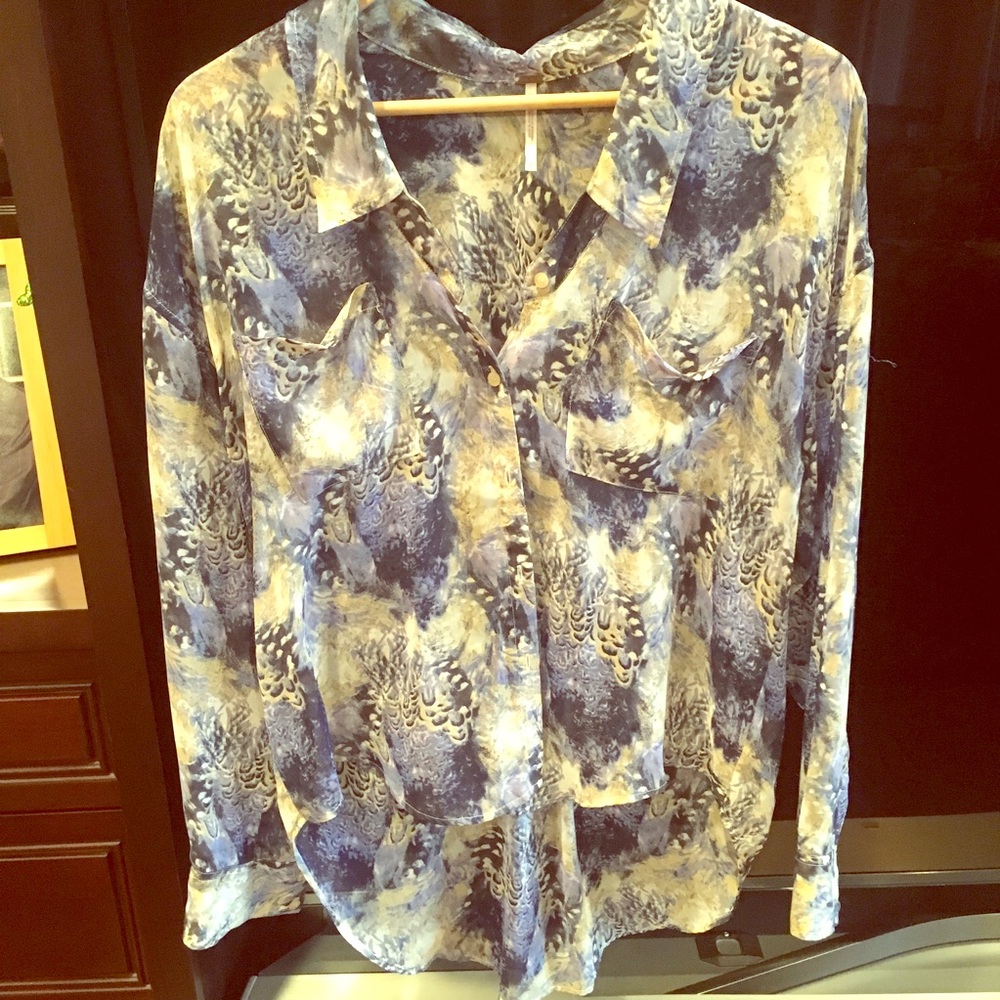 Free People- Long sleeve, button down blouse